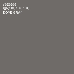 #6E6B68 - Dove Gray Color Image
